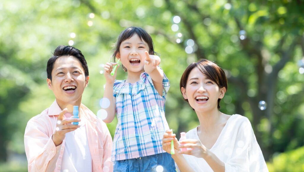 幸せな3人家族